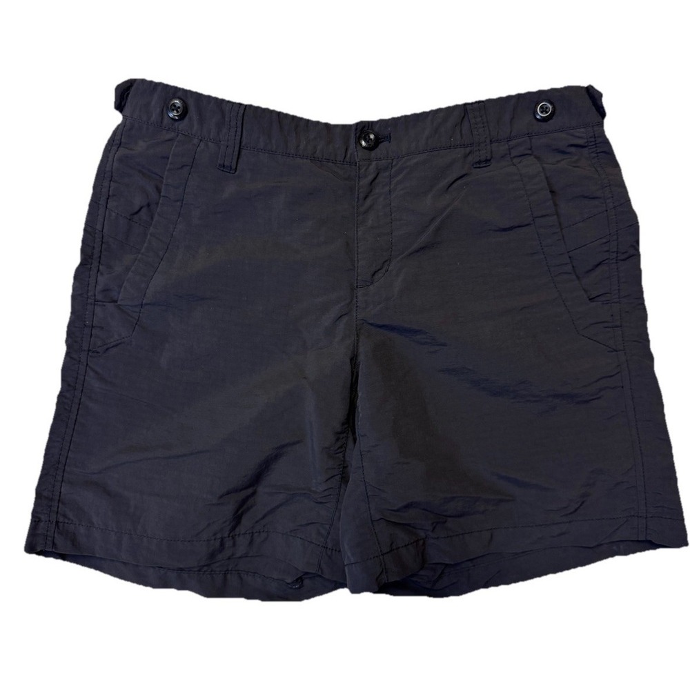Eddie Bauer EB Sport Adjustable Waist Women's Shorts 100% Nylon Black Size 8